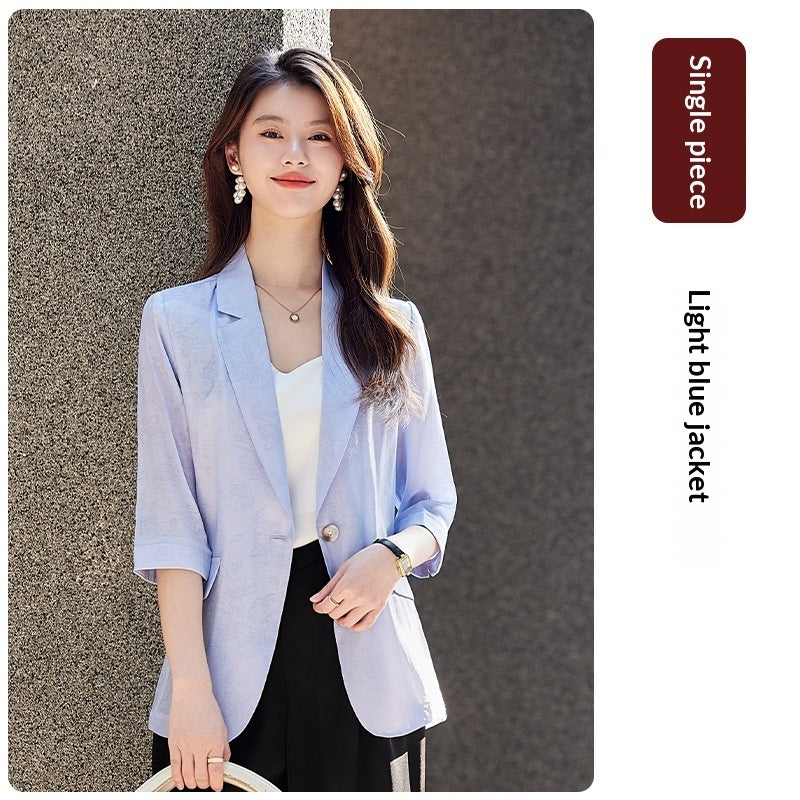 Fashionable Goddess-Style Cropped-Sleeve Lightweight Sun-Protection Jacket