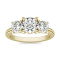 2 CTW AGI Certified Lab Grown Diamond (G-VS) Three Stone Engagement Ring in Choice of 14K Yellow or 14k White Gold