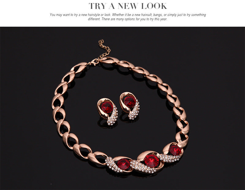 Trendy Creative Wedding Dress Fashion Alloy Jewelry Set