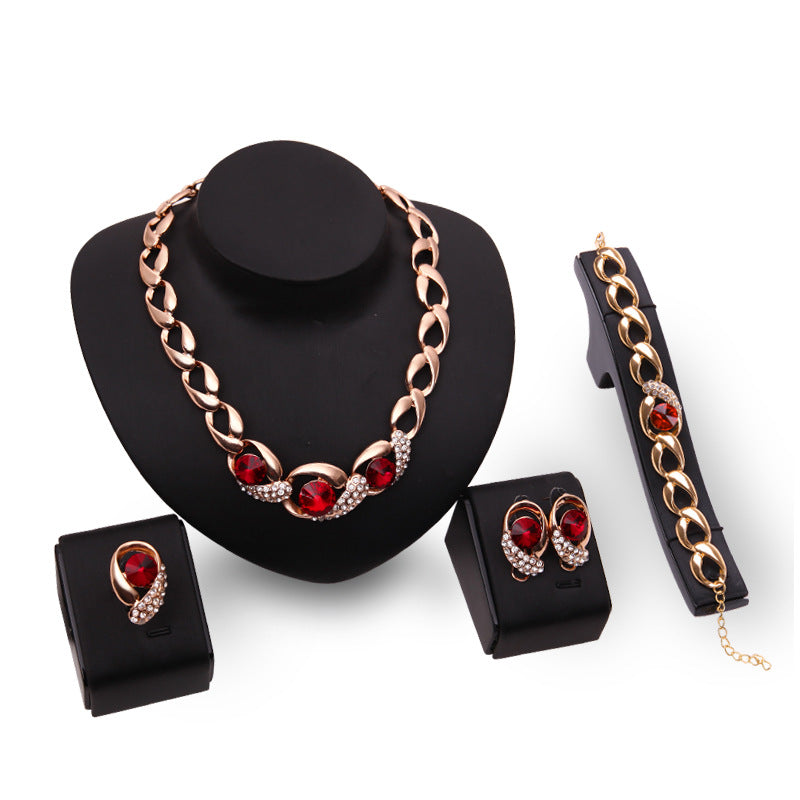 Trendy Creative Wedding Dress Fashion Alloy Jewelry Set