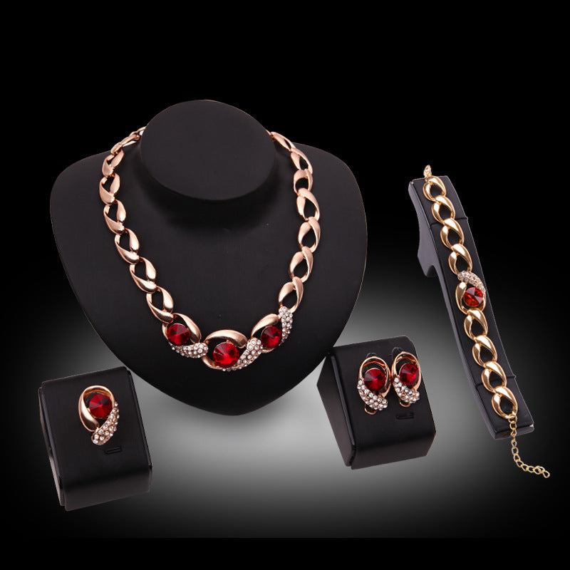 Trendy Creative Wedding Dress Fashion Alloy Jewelry Set