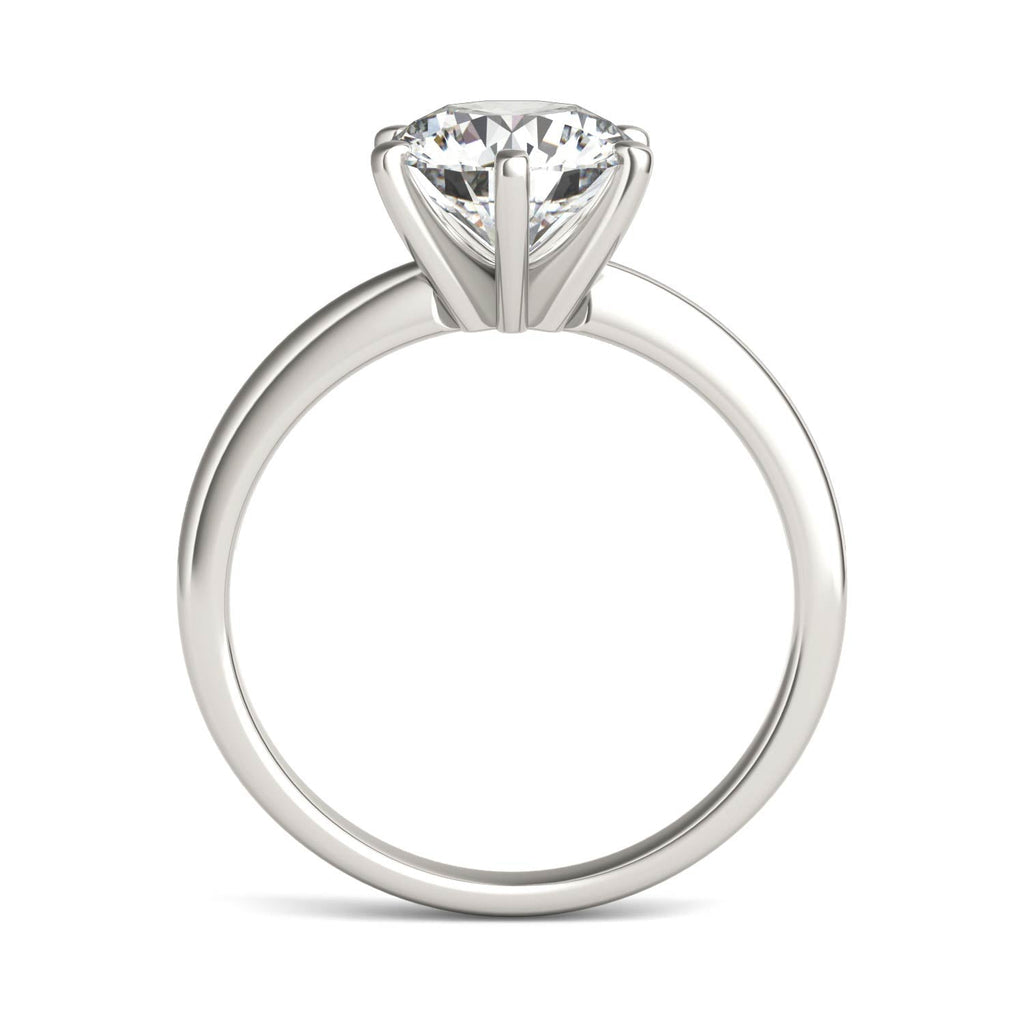 2.00 CTW AGI Certified Lab Grown Diamond Solitaire Engagement Ring – G-VS Clarity, 14K White Gold