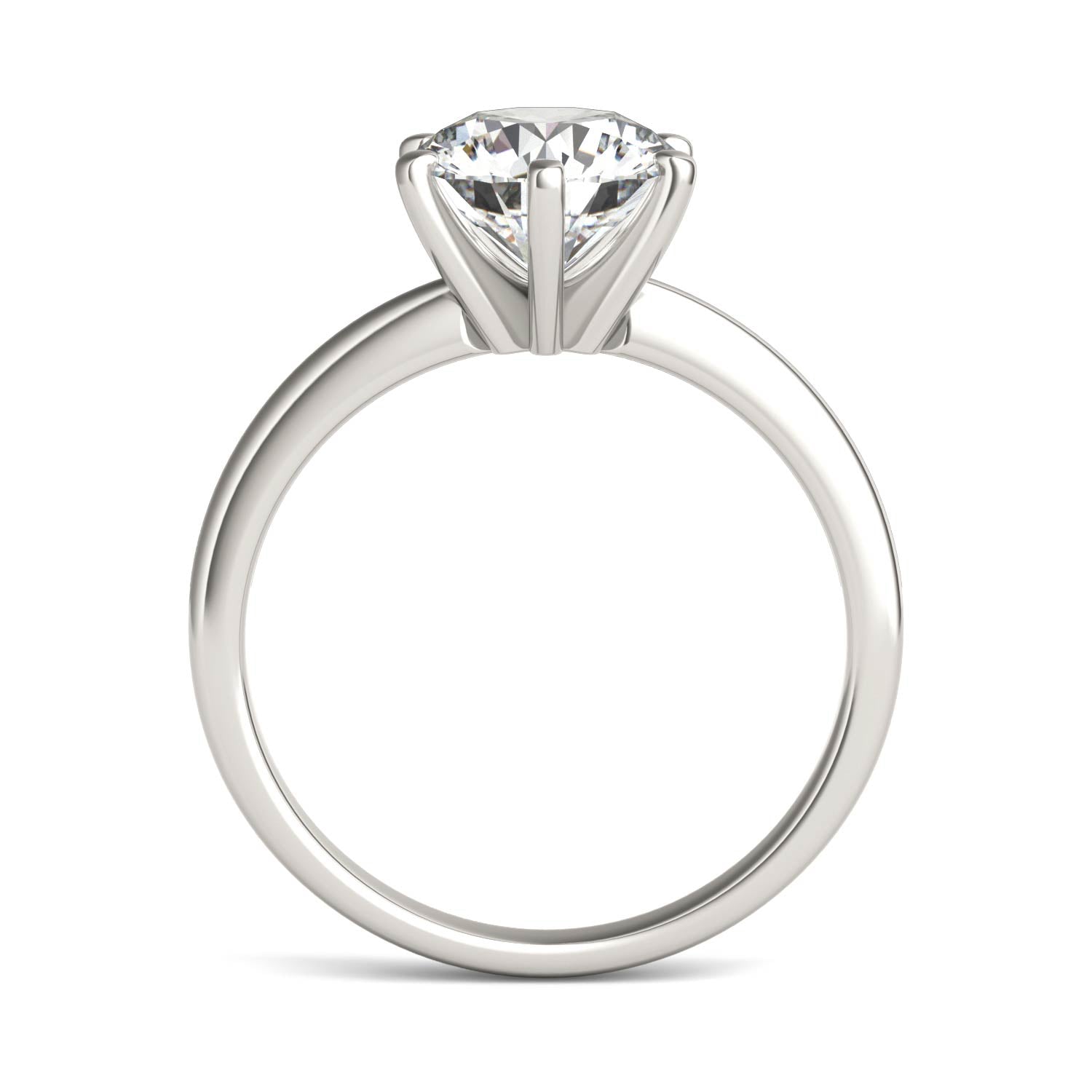 2.00 CTW AGI Certified Lab Grown Diamond Solitaire Engagement Ring – G-VS Clarity, 14K White Gold