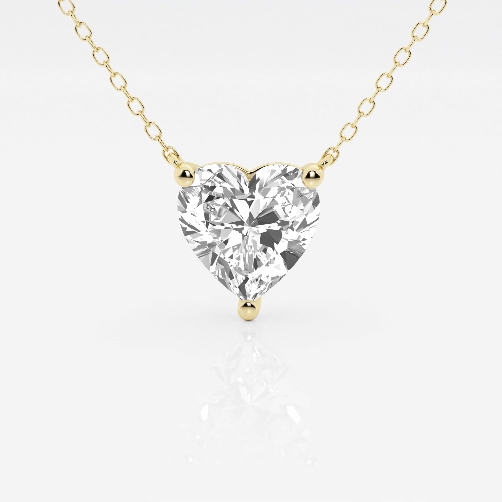 2.00 CTW Floating Heart Shape Lab Grown Diamond Solitaire Pendant Necklace F/G VS1 AGI Certified in 14K White or Yellow Gold