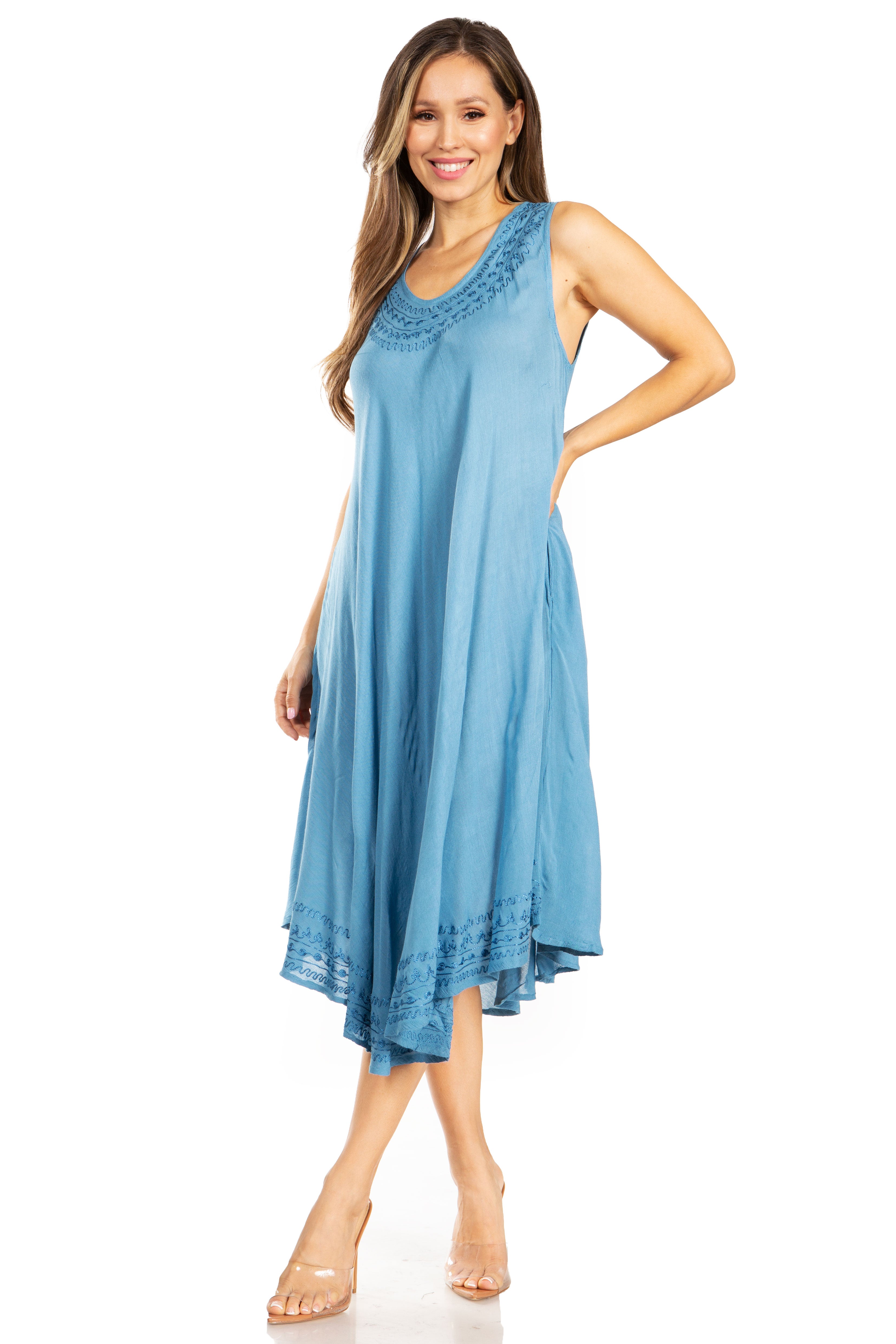 Sakkas Everyday Essentials Caftan Tank Dress / Cover Up