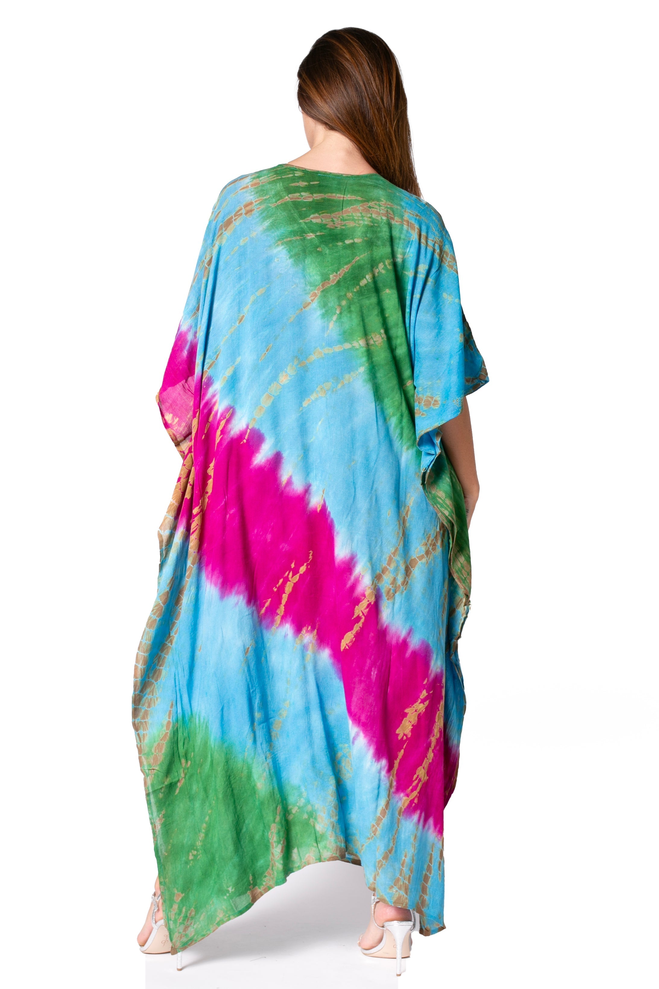 Sakkas Catia Women's Boho-Style Long Maxi Caftan for Lounging and Casual Wear