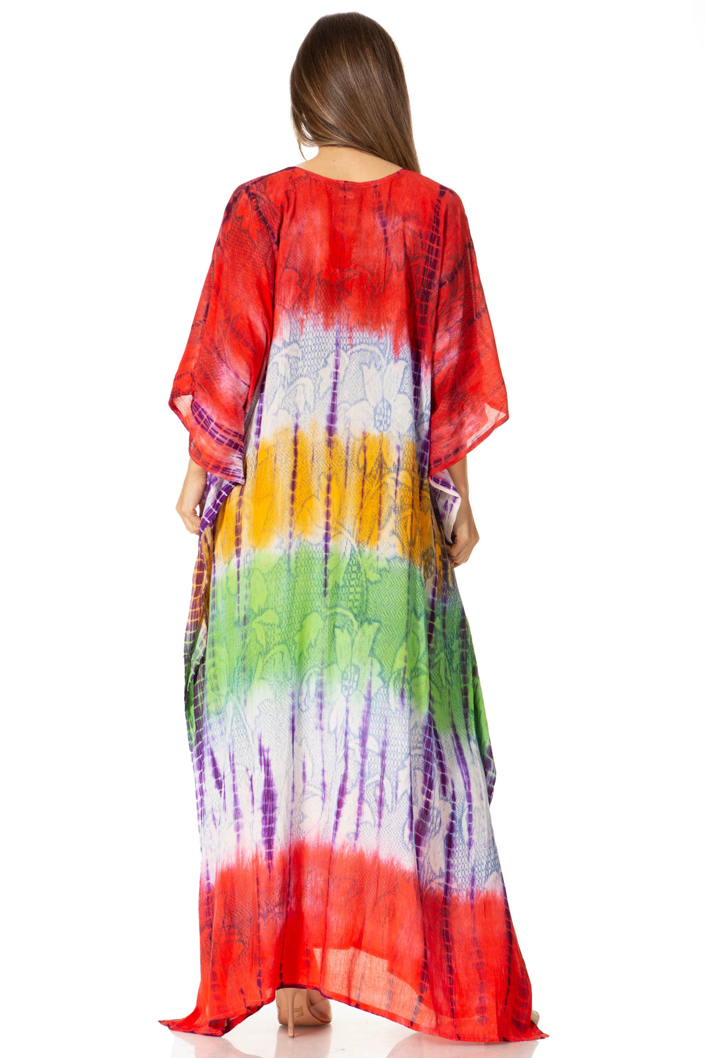 Sakkas Catia Women's Boho-Style Long Maxi Caftan for Lounging and Casual Wear