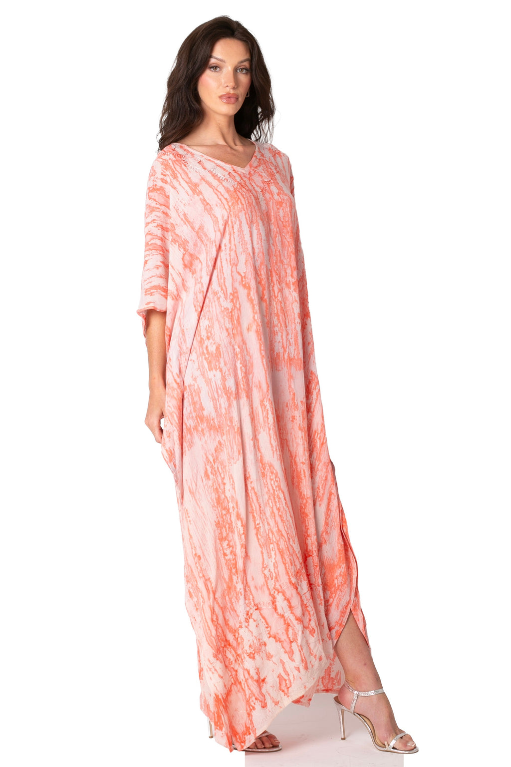 Sakkas Catia Women's Boho-Style Long Maxi Caftan for Lounging and Casual Wear