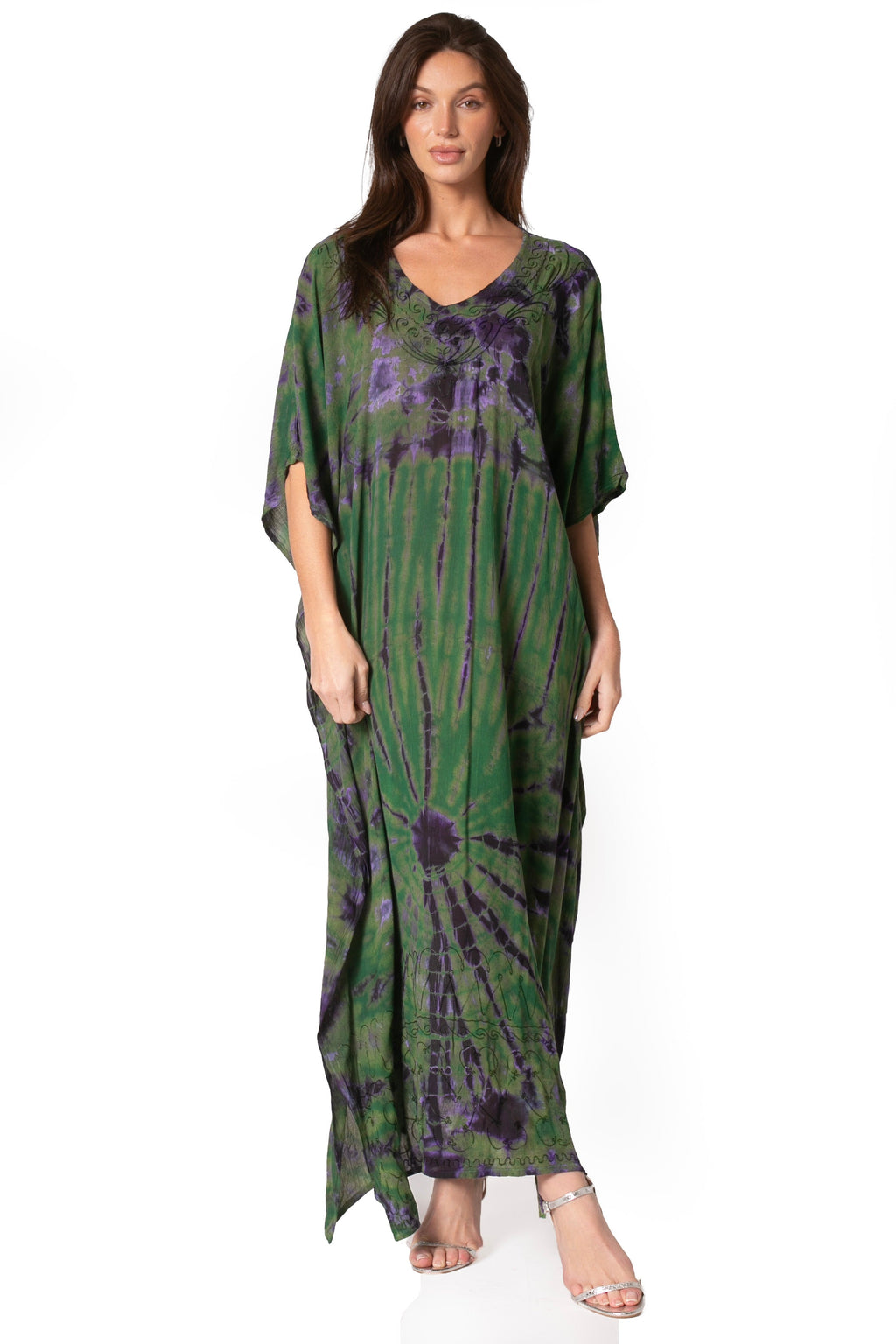 Sakkas Catia Women's Boho-Style Long Maxi Caftan for Lounging and Casual Wear