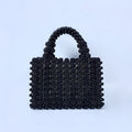 Waxberry Pearl Dinner Dress Handbag Hand Woven Casual Fashionable Beaded Elegant Waxberry Small Square Bag