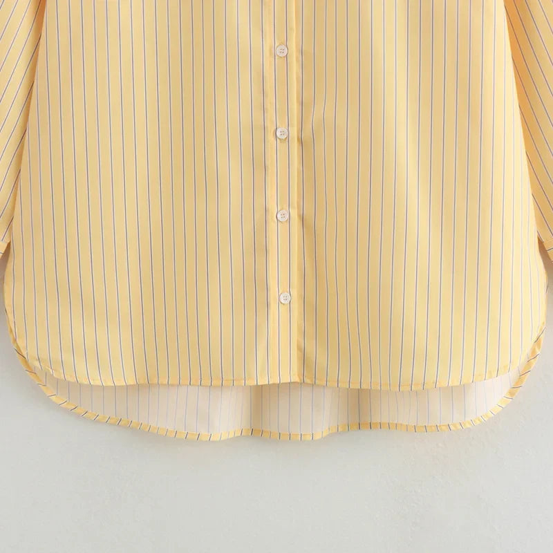 Women's Long Sleeve Blouse Casual Loose Button up Y2K Korean Style Top Blusas Mujer 2025 Fashion Inszartrafs Woman Shirt Blouses