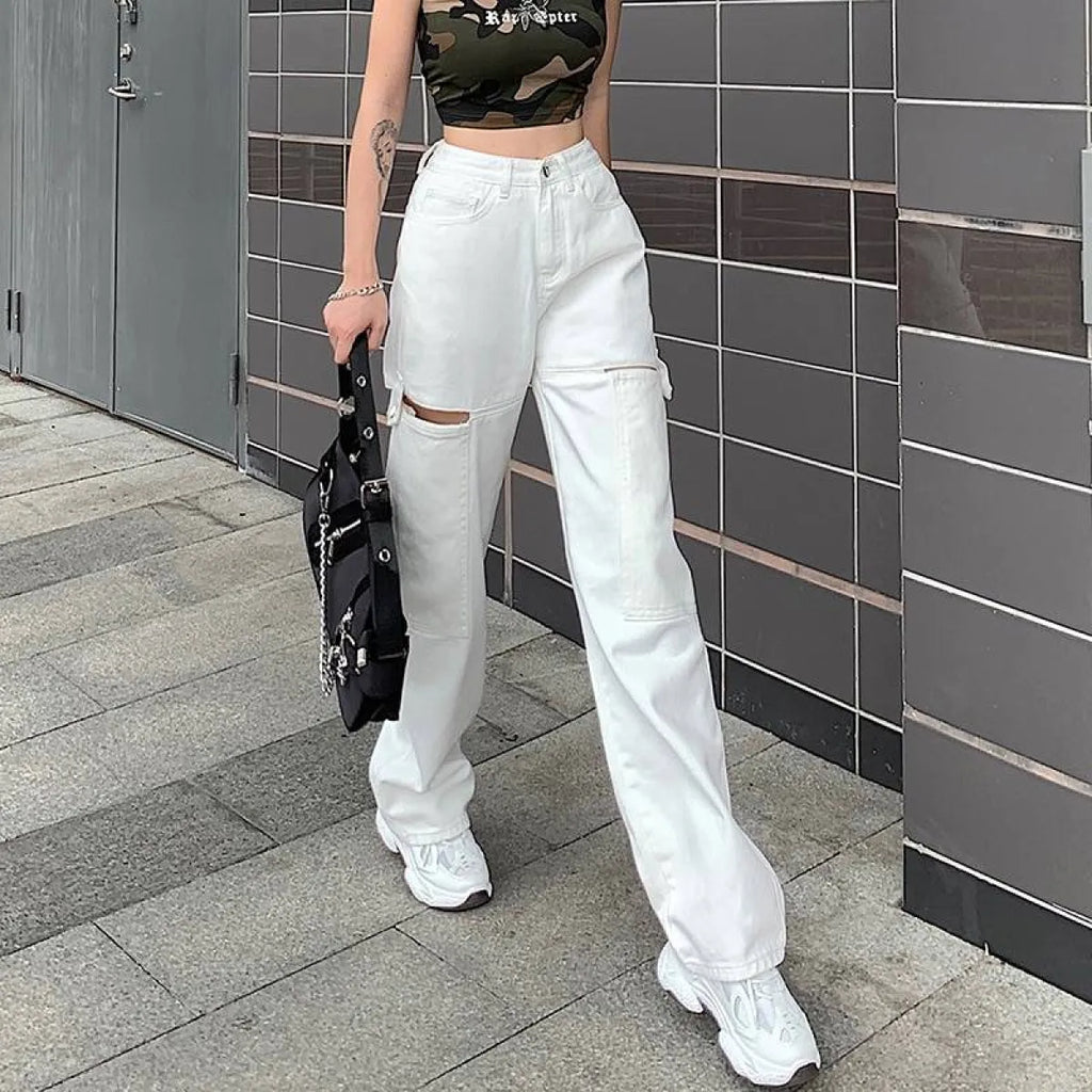 Street Fashion Casual High Waist Jeans