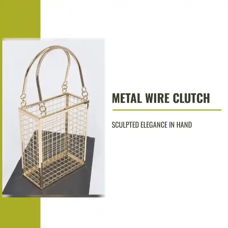 Metal Wire Clutch by@Outfy