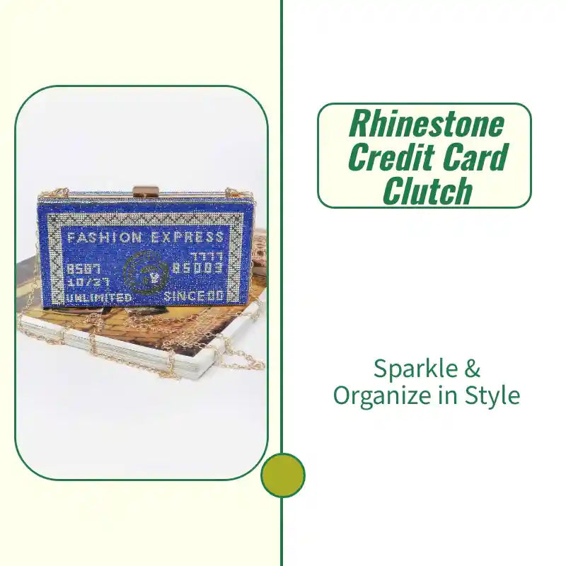 Rhinestone Credit Card Clutch by@Outfy
