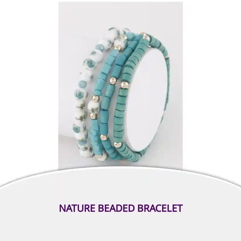 Nature Beaded Bracelet by@Outfy