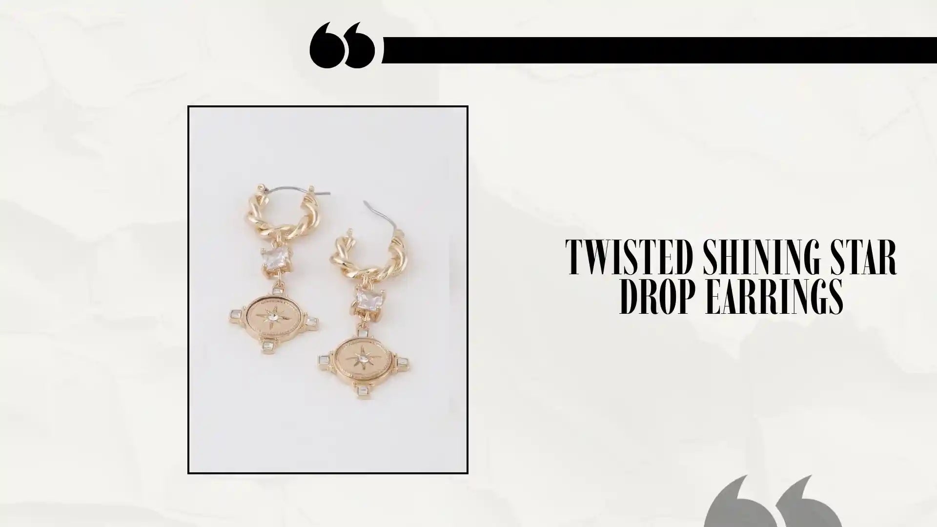 Twisted Shining Star Drop Earrings by@Outfy