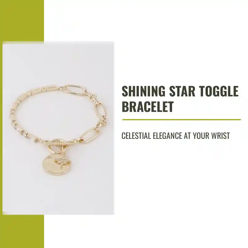 Shining Star Toggle Bracelet by@Outfy