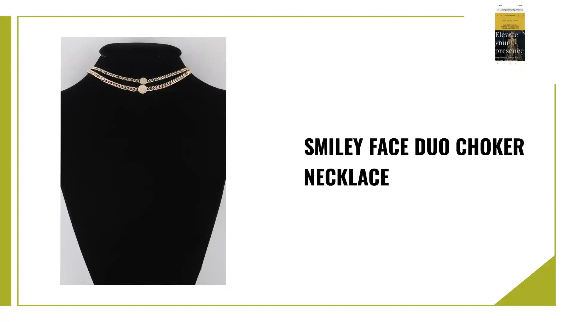 Smiley Face Duo Choker Necklace by@Outfy