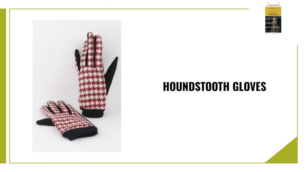 Houndstooth Gloves by@Outfy