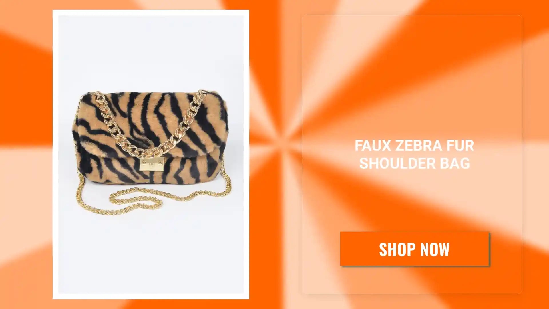 Faux Zebra Fur Shoulder Bag by@Outfy