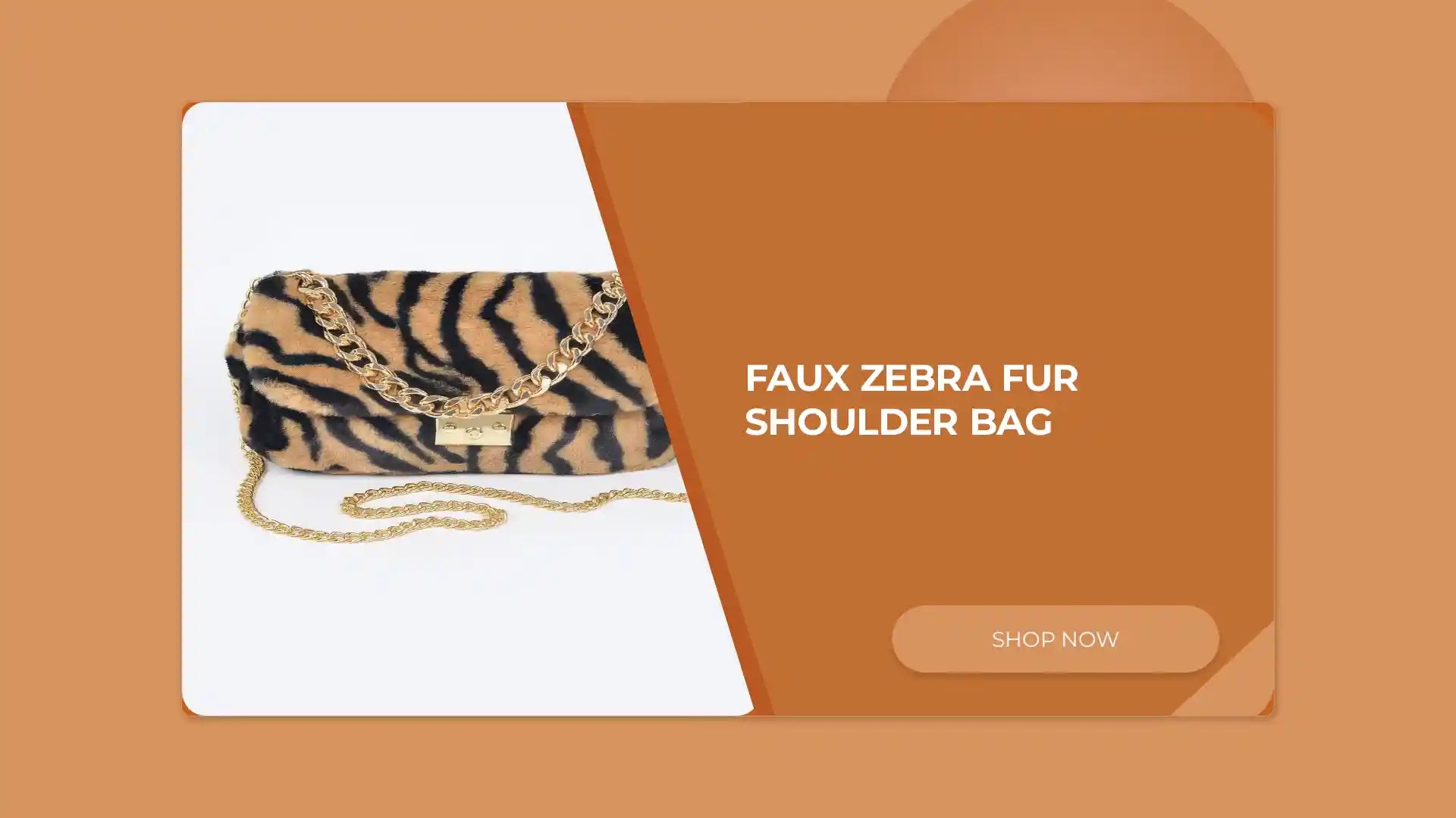 Faux Zebra Fur Shoulder Bag by@Outfy