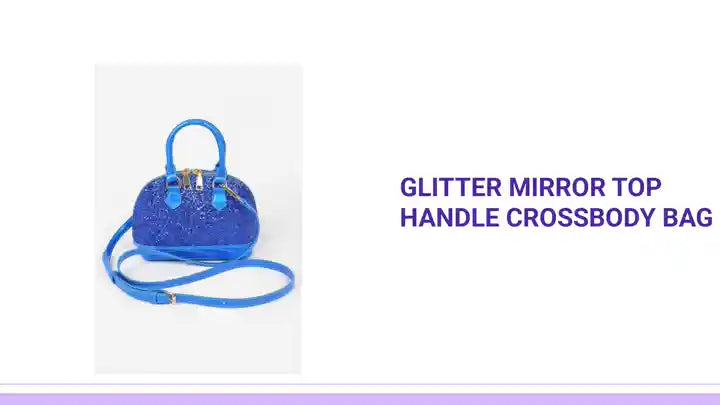 Glitter Mirror Top Handle Crossbody Bag by@Outfy