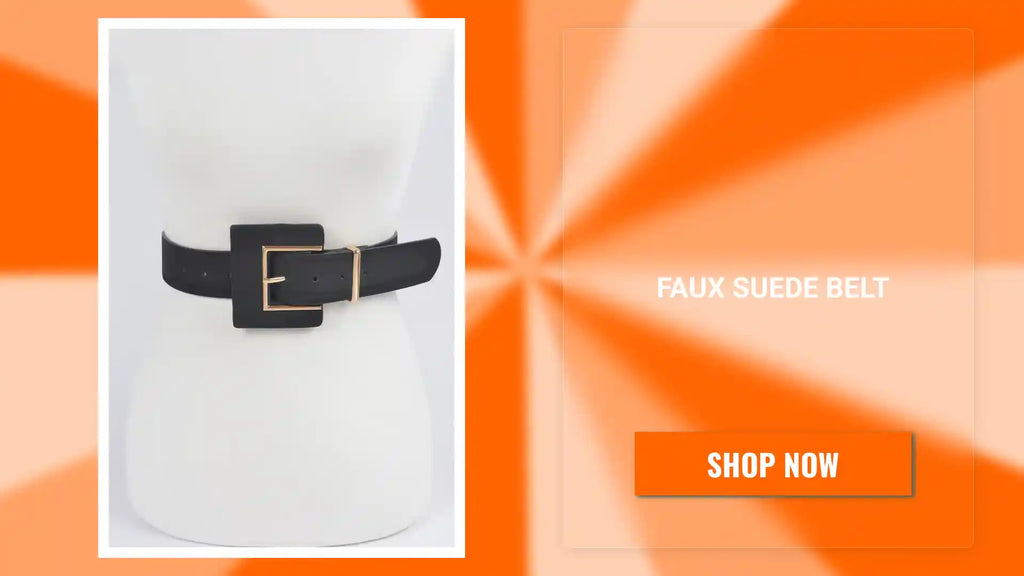 Faux Suede Belt by@Outfy