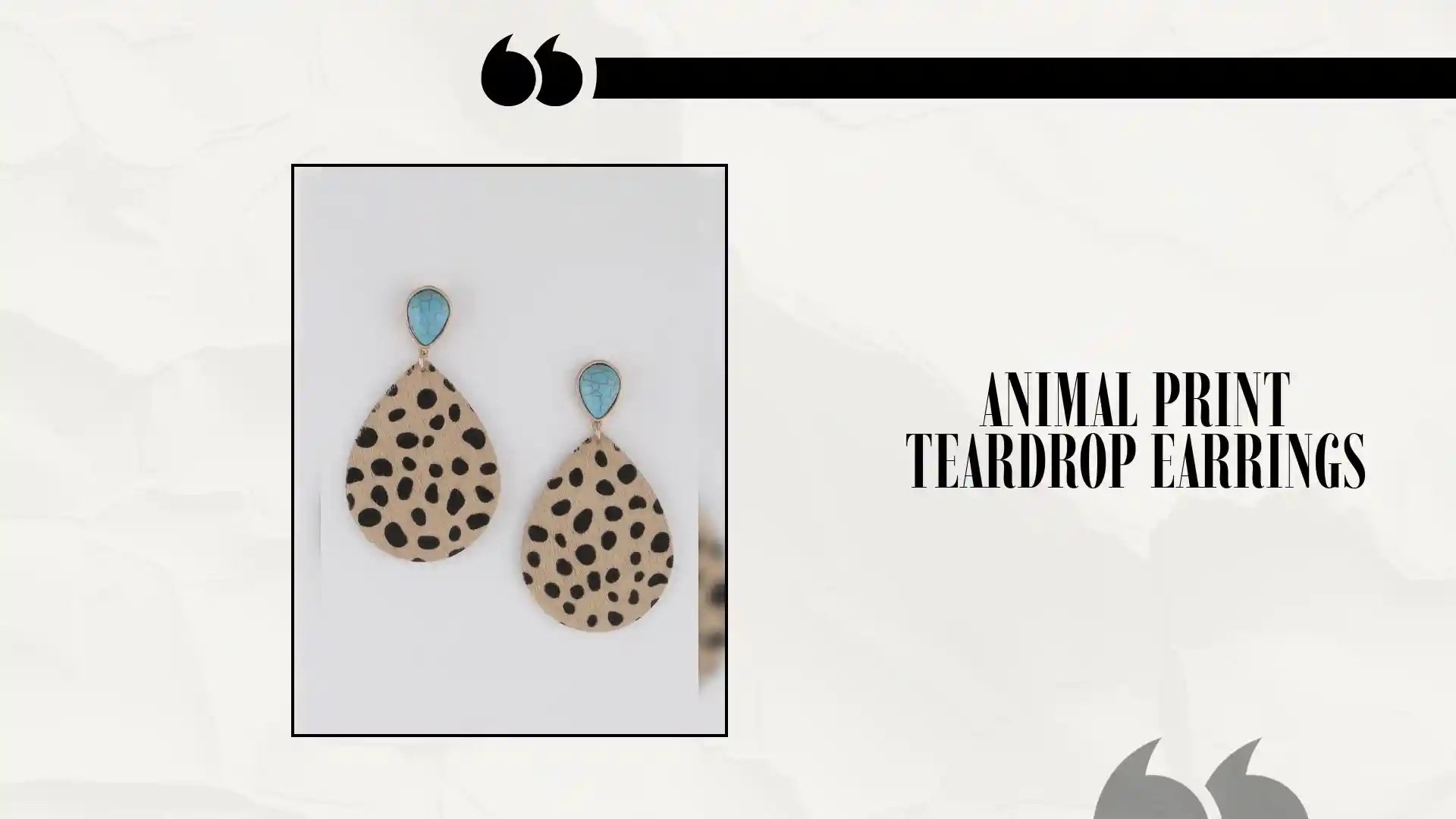 Animal Print Teardrop Earrings by@Outfy
