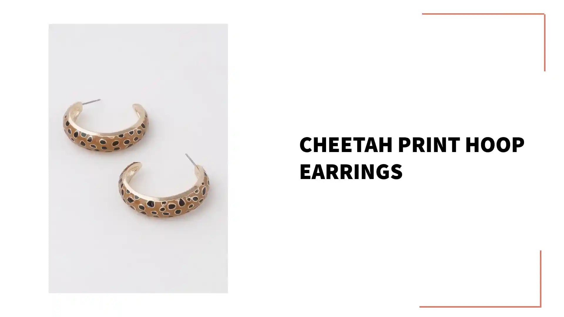Cheetah Print Hoop Earrings by@Outfy