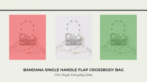 Bandana Single Handle Flap Crossbody Bag by@Outfy
