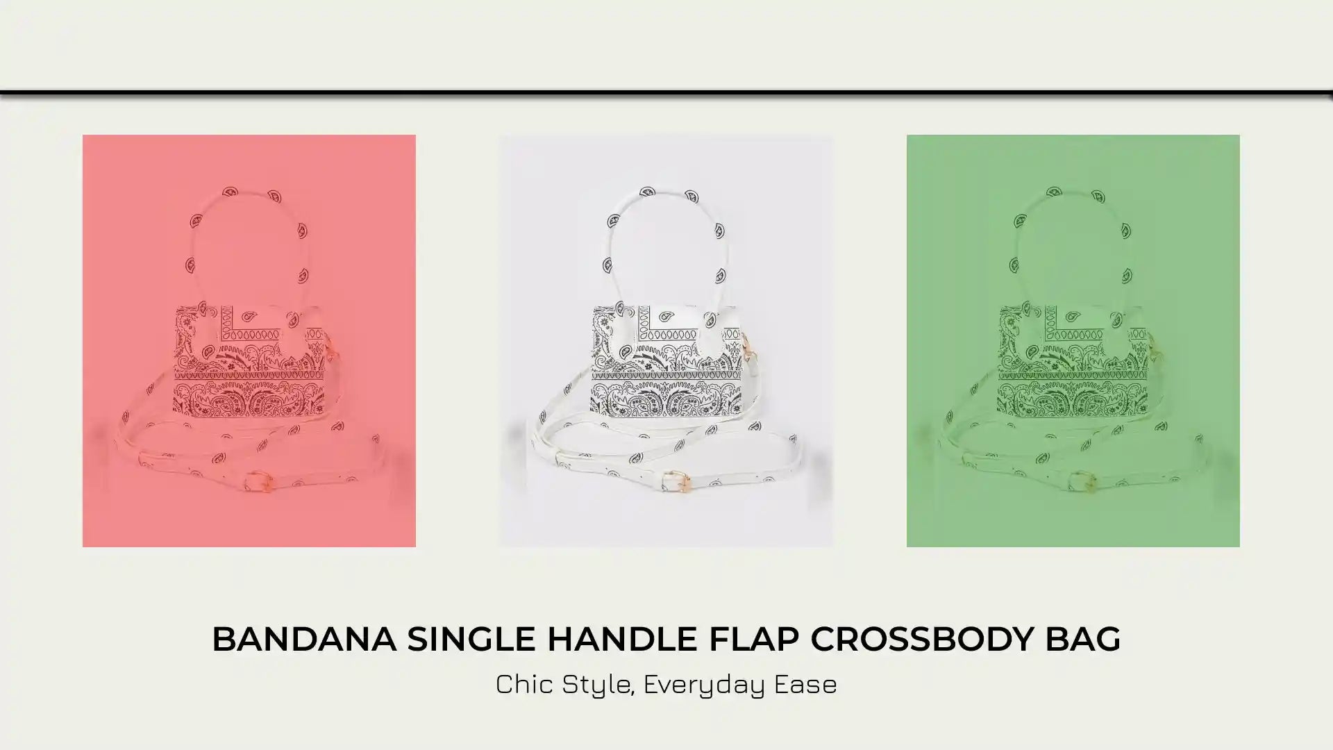 Bandana Single Handle Flap Crossbody Bag by@Outfy