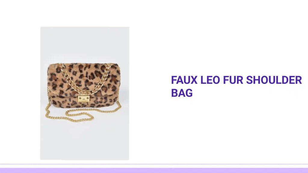 Faux Leo Fur Shoulder Bag by@Outfy