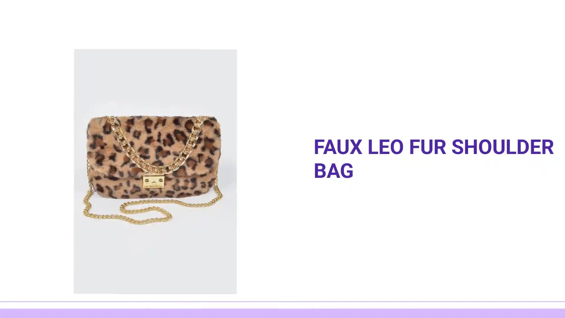 Faux Leo Fur Shoulder Bag by@Outfy