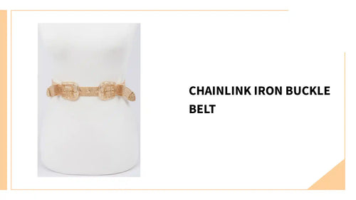 Chainlink Iron Buckle Belt by@Outfy