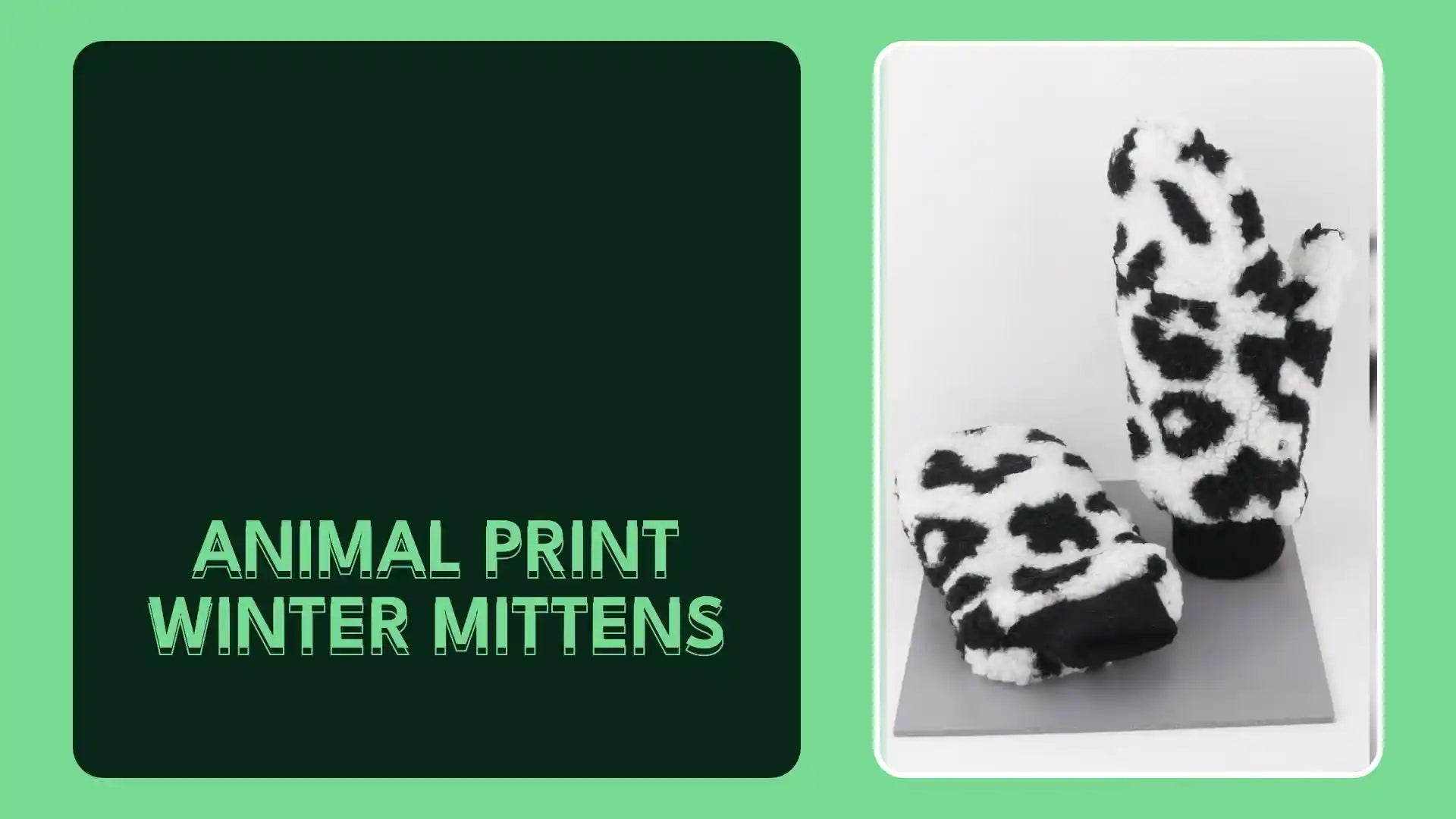 Animal Print Winter Mittens by@Outfy