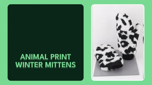 Animal Print Winter Mittens by@Outfy