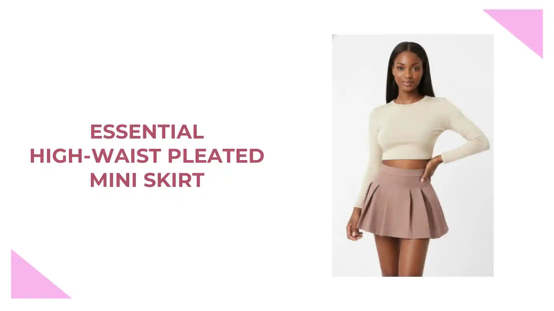 Essential High-waist Pleated Mini Skirt by@Outfy