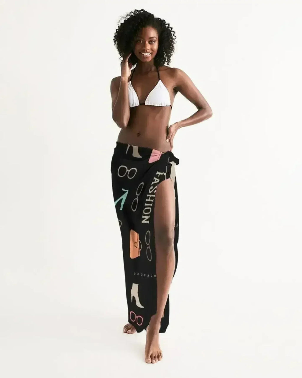 Sheer Fashion Design Style Black Swimsuit Cover Up